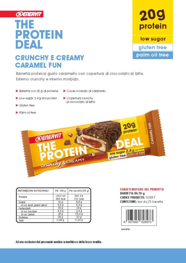 Produktbild ENERVIT PROTEIN DEAL Crunchy&Creamy Caramel Fun 25 x 55 g